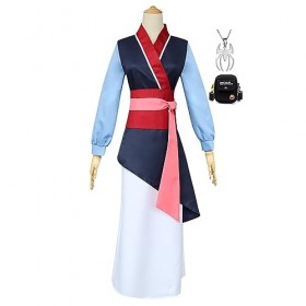Anime Mulan Cosplay Vêtements Avec Collier Mascarade Danse Soirée Costumes Habillage De Fête De Carnaval Dhalloween Cadeau D
