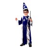 KIRALOVE Costume de magicien merlin - couleur bleu et argent - déguisements pour enfants - halloween - carnaval - enfant - ta
