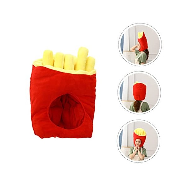 Toyvian Chapeau 3 Pièces De Frites De Bal Accessoires De Bal Costumes De Cosplay Coiffure De Frites Drôle en Peluche Accessoi