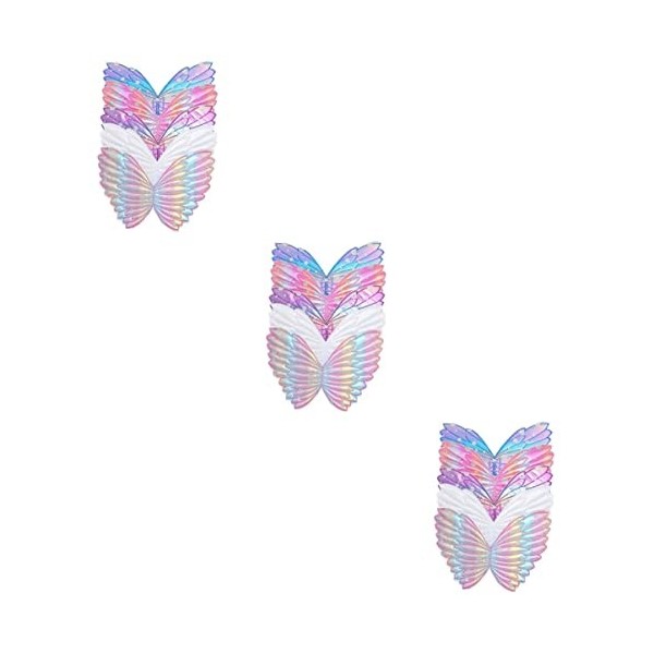 NUOBESTY 10 Pièces Accessoires Filles Décoration Scolaire Irisée Nouveaux Costumes Costume Enfants Costume X Papillons Annive