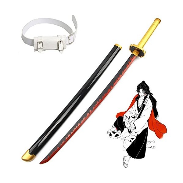 GALLIN Anime Demon Slayer Épée De Samouraï ABS+Bambou Katana Cosplay Tsugikuni Yoriichi Halloween Ninja Couteau Accessoires a