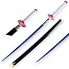 YOGZHRR Épées Slayer Blade Cos Bois Prop Katana Samurai Arme Modèle Pour Les Amateurs DAnime Cosplay Accessoires/Blue