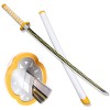 HASMI Ninja Kids Toys Sword, Slayer Agatsuma Zenitsu Cosplay Accessoires Samurai Sword, Wooden Katana/Multicolor/104Cm/40.9In