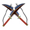 DMVWJR Demon Slayer Katana Uzui Tengen Lame Épée Cosplay Anime Katana Épée Bois Samouraï Épée Enfants Jouets Accessoire Coute