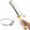NIANXINN Épée Ninja Armes Accessoires Slayer Anime Cosplay Samurai Sword Zenitsu Katana En Bois - Anime Fan Toy/104Cm/40.9In