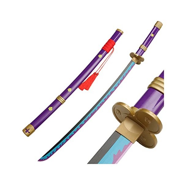 JRPT Anime Roronoa Zoro Samurai Sword, Bois Katana Épée Arme Anime Ninja Sword Jouet Avec Scabbard, Pour Anime Fans Accès de 