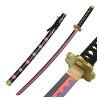 JRPT Anime Roronoa Zoro Samurai Sword, Bois Katana Épée Arme Anime Ninja Sword Jouet Avec Scabbard, Pour Anime Fans Accès de 