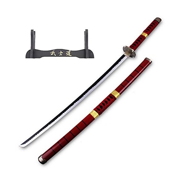 CRIPT Anime Swords Wood Katana Avec Un Seul Stand, Une Texture Originale DAnime, Un Jeu de Rôle Et Une Collection/Kitetsu C