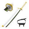 YPDHUA 40 Pouces Samurai Sword Set Slayer Cosplay Katana Sword Wood Sword Sword Halloween Accessoires Armes Épée En Bois Swor