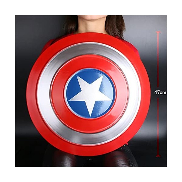 Ktimor 1:1 Bouclier Captain America Metal Accessoires De Réplique ，décorations Murales, Cosplay Jouets pour Adulte Enfants Dé