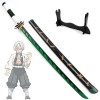 LENG Katana Demon Slayer Épée Shinazugawa Sanemi Épée De Samouraï Danime Sabre Cosplay Accessoire Darmes pour Halloween Kat