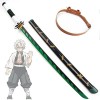 LENG Katana Demon Slayer Épée Shinazugawa Sanemi Épée De Samouraï Danime Sabre Cosplay Accessoire Darmes pour Halloween Kat