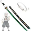 LENG Katana Demon Slayer Épée Shinazugawa Sanemi Épée De Samouraï Danime Sabre Cosplay Accessoire Darmes pour Halloween Kat