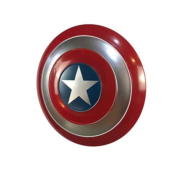 Bouclier Captain America Métal Adulte Taille Unique Accessoires de Film 1:  1 Accessoires de Cosplay Jouets pour Enfants décor
