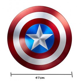 Bouclier Captain America Métal Adulte Taille Unique Accessoires de Film 1: 1 Accessoires de Cosplay Jouets pour Enfants décor