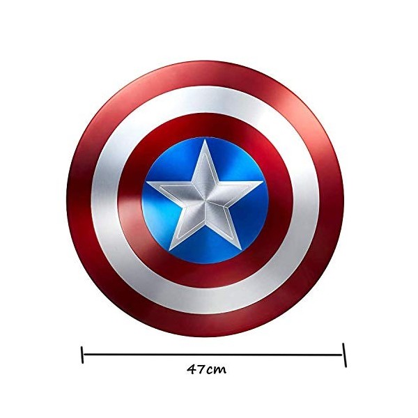 Bouclier Captain America Métal Adulte Taille Unique Accessoires de Film 1: 1 Accessoires de Cosplay Jouets pour Enfants décor