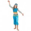 DEGUISE TOI - Déguisement Danseuse Orientale Bleue Fille - S 4-6 Ans 110-120 cm 