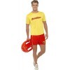 Fancy me Déguisement de sauvegarde Baywatch pour homme Taille M/L Large Jaune/rouge