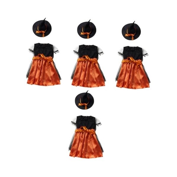 ibasenice 5 Ensembles Halloween Robes Adolescentes Filles Vêtements À La Mode Halloween Costumes Costumes Noir Vêtements Form
