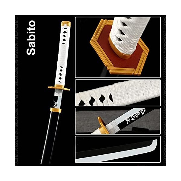 KAXO Slayer Blade Cos Épée En Bois Kamado Tanjirou Prop Modèle DArme, Katana Sword Anime Ninja Sword Toy, Cosplay Accessoire
