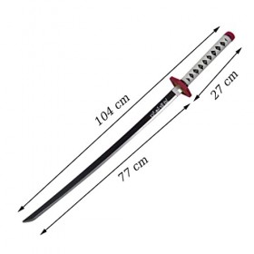 Katana en Bois Épée Dentraînement Fait À La Main Anime Cosplay Exquis Machette Couteau Cos Animation Performance Accessoires