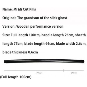 JK-Colin Exercices dépée en Bois Simulation de Couteau en Bois mi mi Kiri Maru Jouets pour Enfants Accessoires Animation Per