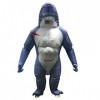 perfk Costume de Requin Gonflable Combinaison Tenue Costume Cosplay Fête Déguisement