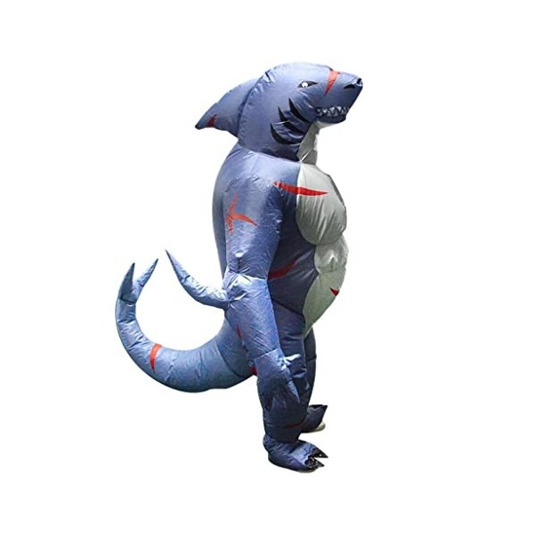 perfk Costume de Requin Gonflable Combinaison Tenue Costume Cosplay Fête Déguisement