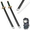 Uvency Cos Anime Samurai Sword, 75/100Cm Lame de Bambou Katana Pour Articles de Fête, Accessoires DÉpée En Bois/Tokitou Muic