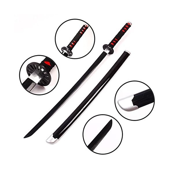 JRPT Slayer Lame Katana Sword Cos Wooden Anime Ninja Sword Toy Arme Accessoire Cosplay Prop Prop Jouet Pour Les Fans DAnime 