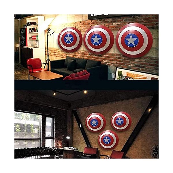 YMCXZDP 47cm/60cm Bouclier Captain America Métal Adulte Accessoires De Film 1: 1 Cosplay Jouets pour Enfants Décoration Mural