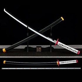 KAXO Slayer Blade Cos Épée En Bois Kamado Tanjirou Prop Modèle DArme, Katana Sword Anime Ninja Sword Toy, Cosplay Accessoire