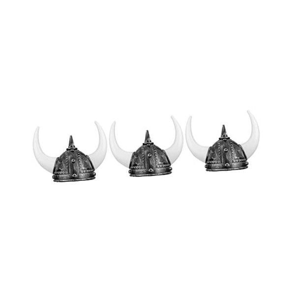 Outanaya 3 Pièces Casque Moyen Cornes Habillées Couvre-Chef DÂge Chapeaux Portables Accessoires Décoratifs Costumes Faveurs 