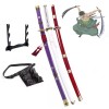 BRELHF Épée Roronoa Zoro 76 cm/103 cm Accessoire dexposition de Jouets dépée de samouraï en Bois, sandai kitetsu/Wado Ichim