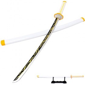 HASMI Toys Kids Ninja Sword Avec Porte-Épée, Anime Anime Slayer Cosplay Accessoires En Bois Katana Sword Armes - Agatsuma Zen