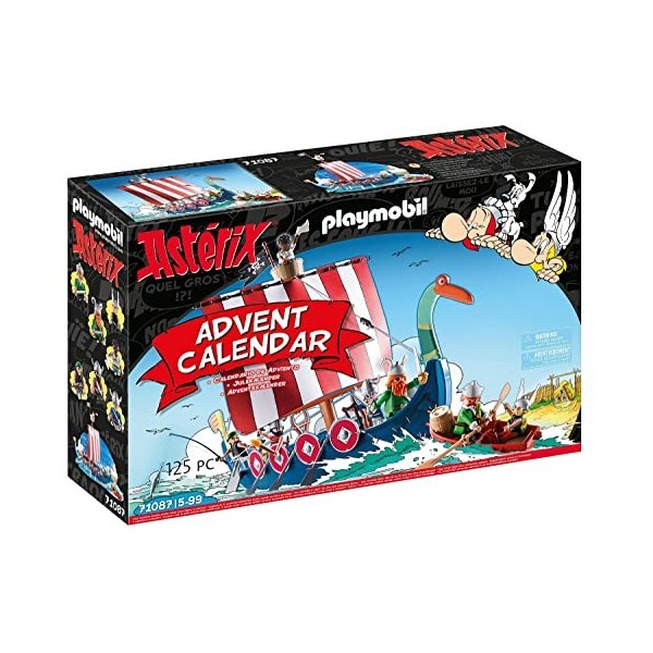 Playmobil 71087 Calendrier de lAvent : Astérix et les pirates - Multicolore - 24 surprises Noël