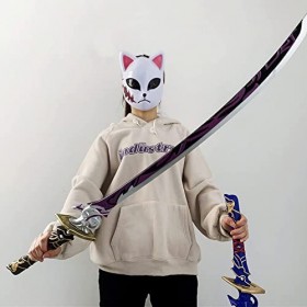 WOLWES Genshin Impact Cosplay Épée, Jeu Raiden Shogun Lame De Samouraï, PU Arme Couteau Modèle, pour Les Fans DAnime Cadeau 