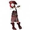 Costume Pirate - Halloween - Déguisement - Carnaval - Couleur Marron - Corsaire des Mers - Caraïbes - 4 - Fille - Taille M - 