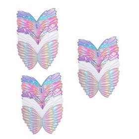 ABOOFAN 15 Pièces Nouveau Noir Fête Métallique Fantaisie Accessoires Papillons Ailes Costume Décoration Cosplay Robe Enfants 