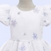 VIROYA Elsa Dress Up pour Filles Ice Snow Queen Dress Up Costume Paillettes Flocon de Neige Princesse Robe + Accessoires Cont