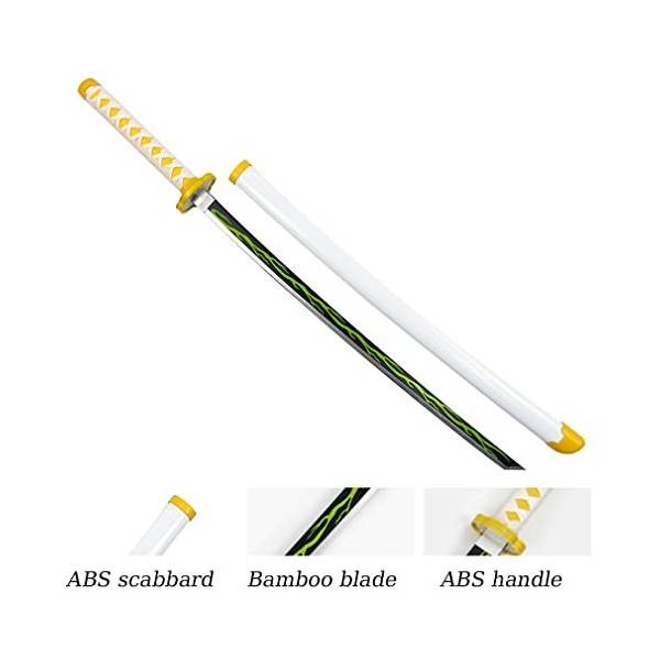Épée en Bois Faite À La Main Cosplay Katana Lame De Samouraï pour Les Amateurs Danime Collection Couteau en Bambou Accessoir