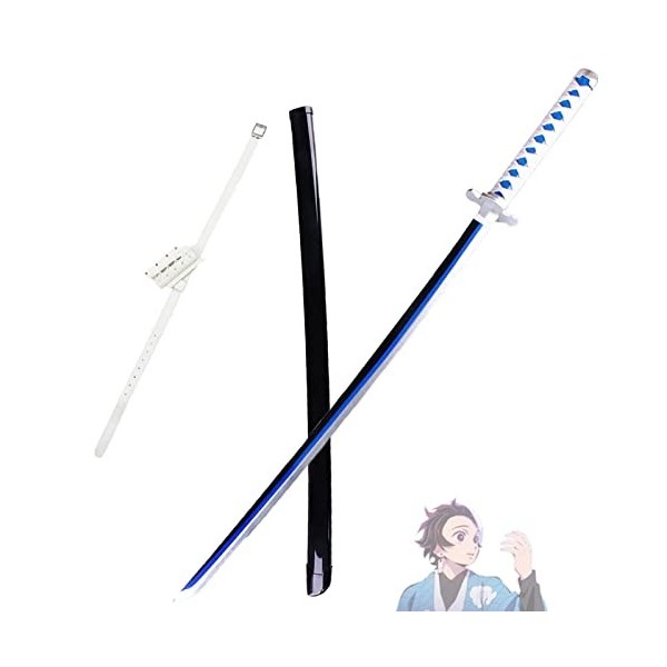 Lame de Tueur de démons cos épée de Bambou, Katana Japonais,Jouets daccessoires de Cosplay,Couteau darme décoratif avec Cei