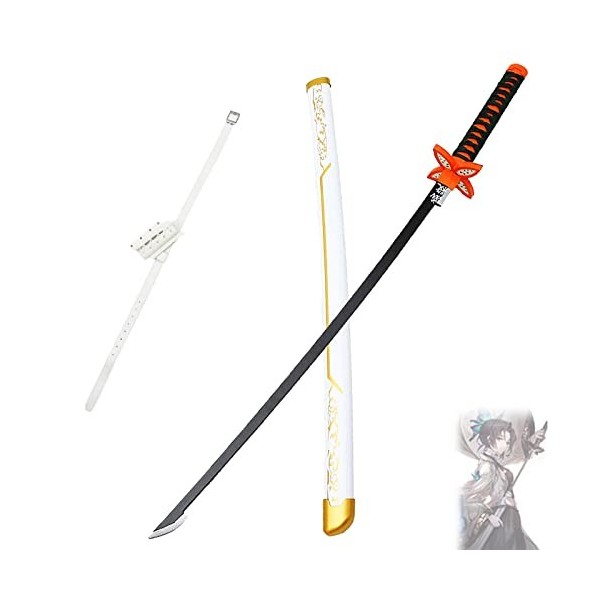 Lame de Tueur de démons cos épée de Bambou, Katana Japonais,Jouets daccessoires de Cosplay,Couteau darme décoratif avec Cei