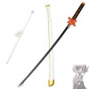 Lame de Tueur de démons cos épée de Bambou, Katana Japonais,Jouets daccessoires de Cosplay,Couteau darme décoratif avec Cei