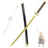 Lame de Tueur de démons cos épée de Bambou, Katana Japonais,Jouets daccessoires de Cosplay,Couteau darme décoratif avec Cei