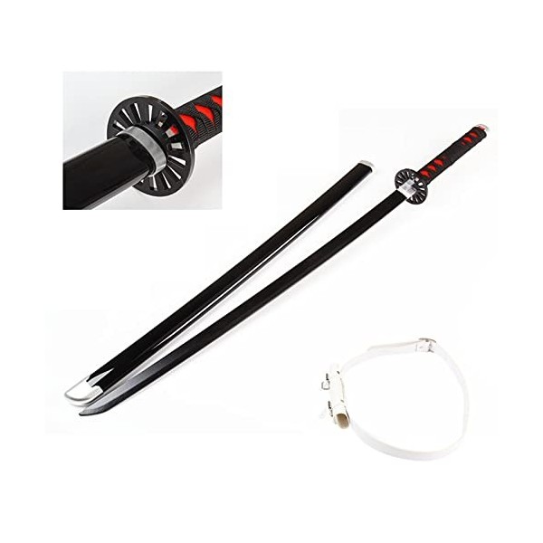 XIAOHUA Sabre Demon Slayer Tanjiro Katana Noir Cosplay Anime Katana Japonais 104cm Katana Demon Slayer Épée Jouet Katana Anim