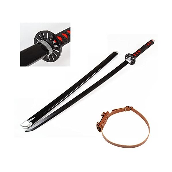 XIAOHUA Sabre Demon Slayer Tanjiro Katana Noir Cosplay Anime Katana Japonais 104cm Katana Demon Slayer Épée Jouet Katana Anim