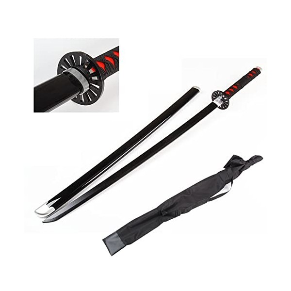 XIAOHUA Sabre Demon Slayer Tanjiro Katana Noir Cosplay Anime Katana Japonais 104cm Katana Demon Slayer Épée Jouet Katana Anim