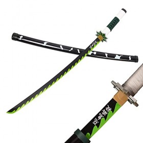 Jouets Épée Lame en Bambou Anime Katana avec Fourreau Épée de Nichirin pour Les Fans danime Cosplay, Jouets pour Enfants, Ac
