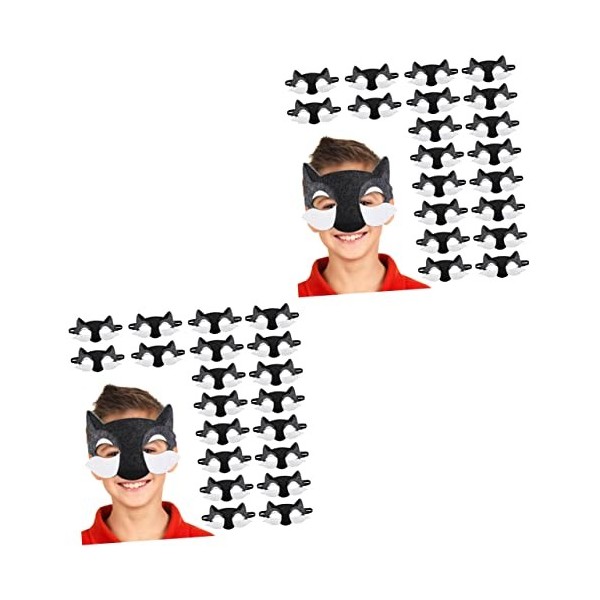 ibasenice 80 Pcs Moitié Loup-Garou Enfants Accessoire Costume Feutre Fête Mauvaise Journée Loup Dessin Animé Fournitures Anim